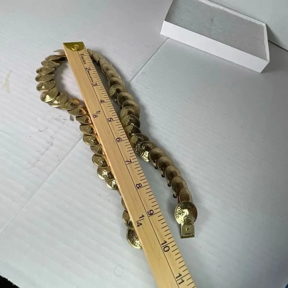 VTG coin belt stretch gold colored.